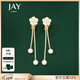 Jay仿珍珠耳夾女無(wú)耳洞長(cháng)款流蘇耳飾耳環(huán)38婦女節女友禮物