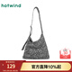 熱風(fēng)（Hotwind）女包豹紋帆布包秋季新款女士帥氣時(shí)尚歐美復古大容量磁扣單肩包 19黑白 F