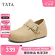 他她（TATA）女鞋2025秋季勃肯鞋外穿時(shí)尚休閑百搭 卡其色 37