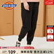 Dickies【商場(chǎng)同款】休閑褲 女秋冬簡(jiǎn)約百搭純色束腳褲下裝休閑 黑色 27