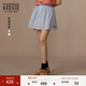 Teenie Weenie小熊女裝半身裙春夏清新甜美條紋學(xué)院風(fēng)蓬蓬短裙子 藍色 M