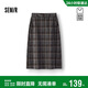 森馬（Semir）商場(chǎng)同款|半身裙女冬季格子仿呢易打理開(kāi)叉2025長(cháng)裙101725120003