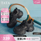 他她（TATA）璀璨星河女鞋增高休閑鞋運動(dòng)鞋百搭厚底老爹鞋子CY213AM6 黑色（單里）-閃鉆款 37