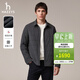 哈吉斯（HAZZYS）男裝 冬款襯衫式翻領(lǐng)絎縫棉服高彈簡(jiǎn)約男士外套ASSZU0CDX12 深灰色CC XL （180/100A 50）