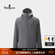 比音勒芬【三防性能面料】果嶺軟殼春秋男士戶(hù)外通勤絨感針織茄克連帽外套 29深灰色 XL （110）