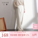 三彩2025冬季新款雪尼爾休閑長(cháng)褲高腰松緊直筒闊腿褲寬松簡(jiǎn)約M 米白色 M 160/68A 160/68A