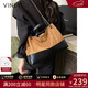 viney牛皮托特包包女包品牌單肩包腋下包生日三八38女神節禮物老婆 【棕色】3.8節送媽媽高檔實(shí)用水桶包 大容量時(shí)尚通勤百搭休閑手提包