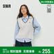 森馬（Semir）商場(chǎng)同款|長(cháng)袖襯衫女春季肌理襯衣V領(lǐng)背心2026兩件套101126105006