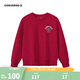 Converse匡威兒童裝男童衛衣秋季新款復古潮流套頭上衣女童純棉圓領(lǐng)打底衫 杰斯特紅 150 /72 【建議身高140-152cm】