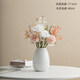 炎夏家里裝飾擺件客廳高級感簡(jiǎn)約現代奶油風(fēng)鮮花水養陶瓷花瓶輕奢餐桌 白色花瓶+彷真蒲公英花束