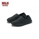 MUJI男女通用 不易沾水 可兩穿 懶式鞋 男鞋女鞋鞋子 EIC00A5A 黑色 24 cm/38碼 適合S 37~38