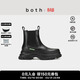 both田栩寧劉宇寧同款秋冬厚底切爾西靴皮面時(shí)裝靴短靴 黑色/黑色 38