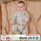 嫚熙（EMXEE）牛油果絲柔棉嬰兒連體衣純棉新生兒寶寶衣服哈衣爬服早秋冬季 愛(ài)麗絲森林-和式【不含帽子】 66cm 【3-6個(gè)月，體重6.8-8.9kg】