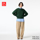優(yōu)衣庫加長(cháng)款女裝針織廓形長(cháng)褲/休閑褲彎刀褲484159 483723 483723/32深米色 3XL