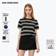 ANN ANDELMAN【明星同款】官方直營(yíng) 2026新款寬松條紋短袖t恤 黑色 M