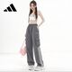 阿迪達斯女裝時(shí)尚潮流錐形工裝褲寬松舒適運動(dòng)褲 KA2608 M 