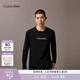Calvin KleinJeans春秋男士休閑通勤ck字母印花圓領(lǐng)內搭打底衫長(cháng)袖T恤上衣