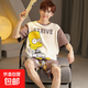 睡衣男士款夏季短袖學(xué)生青少年可外穿運動(dòng)寬松卡通家居服大碼套裝 短袖套裝：G2383（男） XL 標準版 （125-140斤）