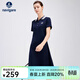 Navigare意大利小帆船女士連衣裙25春夏新品簡(jiǎn)約百搭POLO裙休閑時(shí)尚直筒裙 海軍藍 M