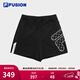 斐樂(lè )（FILA）FUSION潮牌女子針織短褲夏新款時(shí)尚寬松運動(dòng)休閑褲 深黑-BK M 165/66A