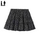 :CHOCOOLATEit女裝碎花蛋糕裙女2026年夏季新款a字半身裙蓬蓬裙顯瘦高腰 黑色 S