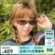 海倫凱勒（HELEN KELLER）劉詩(shī)詩(shī)同款小棕鏡老錢(qián)風(fēng)墨鏡高級感復古個(gè)性輕小框太陽(yáng)鏡HK606 HK606N30