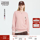 Teenie Weenie小熊女裝衛衣秋冬簡(jiǎn)約寬松休閑學(xué)院風(fēng)圓領(lǐng)套頭上衣 粉色 M