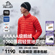 伯希和（Pelliot）【P系列】羽絨服男1000蓬營(yíng)地超輕立領(lǐng)戶(hù)外登山鵝絨沖鋒衣內膽 丹楓紅 | 1000蓬鵝絨 科技面料 L