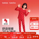巴拉巴拉童裝兒童內衣套裝女童2026新款春季秋衣秋褲紅色本命年睡衣新年季