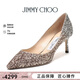 JIMMY CHOO【情人節】女士高跟鞋金銀色 ROMY 60 VNB193 ROSE GOLD SILVER