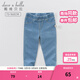 戴維貝拉（DAVE＆BELLA）春裝女童牛仔褲兒童褲子男童春季童裝春秋款寶寶長(cháng)褲小孩大童衣服 牛仔藍-N 100 cm（建議身高90-100cm）