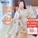 施貝柔月子服初春加厚哺乳睡衣孕婦裝孕產(chǎn)婦家居服套裝可外穿 米色XL
