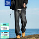 唐獅（TonLion）2025秋男百搭直筒牛仔長(cháng)褲