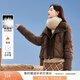 香影咖啡色短款羽絨服2025冬季新款鴨絨立領(lǐng)防風(fēng)防寒小眾保暖外套 咖啡 M