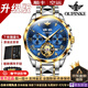 歐品客瑞士認證十大品牌手表男士全自動(dòng)機械表男表夜光防水高端男士手表 升級版 3186鋼帶間藍  免費刻字 終身質(zhì)保