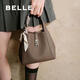 百麗女包質(zhì)感真皮菜籃子包送禮緞面絲巾休閑通勤手提包BL828BX5 灰色
