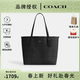 蔻馳（COACH）【春尚新】City33女士經(jīng)典百搭PVC單肩手提托特包 送禮物送女 黑灰色CV976QBMI5