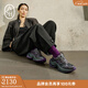 ASH女鞋2025秋季DRAGON拼色厚底復古老爹鞋增高休閑運動(dòng)鞋 黑紫色 （女款） 36