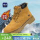海瀾之家HLA新年禮物男靴棉鞋大黃靴男馬丁靴子男款 T427土黃色(加絨)42