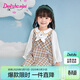 笛莎童裝女童連衣裙2025秋季小女孩學(xué)院風(fēng)公主裙洋氣裙子 蘭格子 110