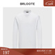 巴魯特（Brloote）簡(jiǎn)約長(cháng)袖T恤男純棉百搭寬松半高領(lǐng)打底衫秋冬 白色 180/100A