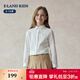 E·LAND KIDS童裝女童襯衫2025年秋季新品娃娃領(lǐng)刺繡長(cháng)袖上衣 Ivory象牙白/39 160