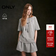 ONLY2026春季新款甜美刺繡立體印花蝴蝶結寬松闊版T恤女|126101090 G47淺花灰色 M