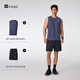 Keep運動(dòng)套裝男無(wú)袖坎肩背心短褲夏季冰絲速干跑步健身羽毛籃球訓練服