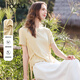 百圖（betu）女裝2026年春夏新款舒適棉感T恤可調節側腰系帶短袖上衣女2602T12