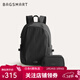 BAGSMART雙肩包輕行背包男女多功能通勤大容量出差書(shū)包大學(xué)生電腦包旅行包 黑色（可容納15.6英寸筆記本）