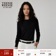 Teenie Weenie小熊秋季舒適簡(jiǎn)約貼身長(cháng)袖T恤柔軟打底衫設計感上衣 黑色 S (160)