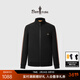 比音勒芬【觸感功能】春秋季男士休閑運動(dòng)風(fēng)外套經(jīng)典親膚柔軟針織夾克 07黑 XL
