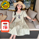 G.duck童裝女童連衣裙夏季24新款兒童裙子中大童夏裝學(xué)院風(fēng)A字裙12女孩 圖片色 140 尺碼9~10歲【130-140cm】