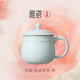 雅瓷汝窯茶杯辦公室泡茶杯個(gè)人專(zhuān)用高端馬克杯女士步步生花 步步生花杯